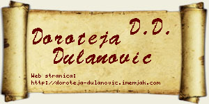 Doroteja Dulanović vizit kartica